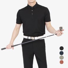 MINEFLOW 男款BL無縫壓花彈性短袖Polo衫