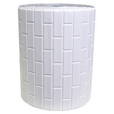 DECORIA 簡易自黏式保溫單色磚隔熱泡棉壁貼 66cm x 2.5m, 1個, 白色
