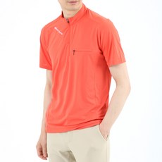 男士透氣孔戶外短袖拉鍊T恤 YHS331