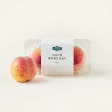 프리미엄 대왕 황도복숭아 2입, 700g, 1개