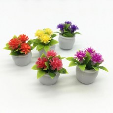 迷你假花色彩多肉植物花盆 5種組, 混色, 1組