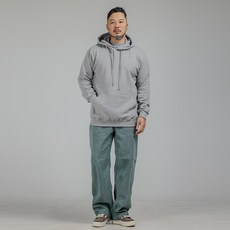 파이브엑스라지 남성용 빅사이즈 베이직 소프트 후드 긴팔 티셔츠