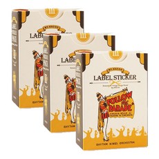 바이나쿠 라벨 스티커팩 32 빈티지3, 32빈티지3, 3개