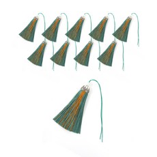 홈앤라이프 투톤 롱 태슬, 민트, 10개