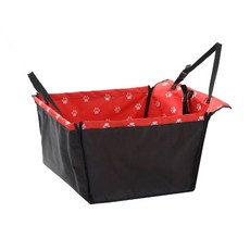 반려동물 발자국 차량용 카시트, 레드, 1개