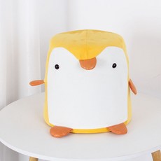 바이비드 가정용 귀여운 펭귄 의자 스툴, 옐로우, 1개
