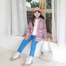 女童Flovin格紋襯衫 J6865