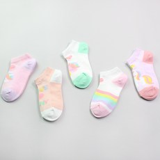 Kids FUTURE 幼兒獨角獸網紗短襪5件組