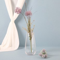 마쉬매리골드 인테리어 소품 볼륨 클래식 글래스 화병, 투명