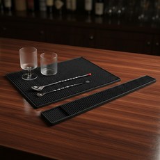 Dodam 居家調酒 雞尾酒吧墊 2件組, 黑色, 1套