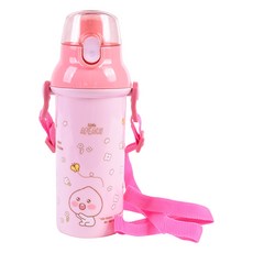 LiLFANT Little Friends彈蓋式肩帶水壺, 屁桃, 450ml, 1個