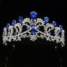 Estella 合金線條裝飾婚禮頭飾 WT122, 1個, 銀藍色