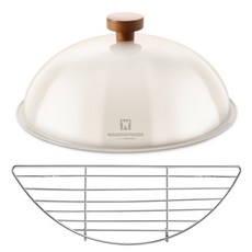 WAGENSTEIGER 象牙白色鍋蓋+不鏽鋼網架套組, 1組