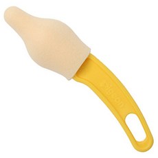 pigeon 貝親 寬口奶嘴清潔刷, 黃色, 1支