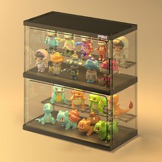 I'CLE Assemble Clear 公仔收納盒 黑色 2層, 1個