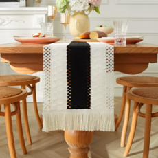 Mamiru 簡約現代亞麻桌旗, 1個, 30 x 275 cm, 5