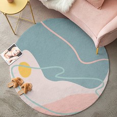 에이홉 크리스탈 벨벳 라운드 러그