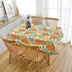 Pairing 新鮮水果系列 亞麻防水桌布, ZB504, 4人用(140 x 180 cm)