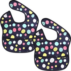 플리에 유아용 NEW 방수 이유식 턱받이, 15못난이도트, 1개