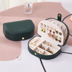 리빙공감 2단 주얼리 목걸이 악세사리 보관함, 그린, 1개