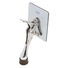 LIVINGiF 免鑽孔黏貼式一鍵馬蹄形門擋 鉻色, 1個