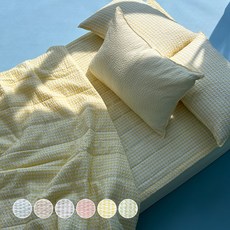 데이메이드 크림체크 시어서커 여름 차렵이불