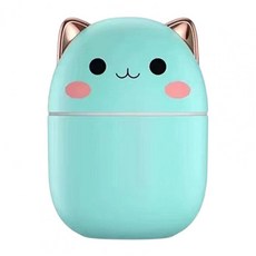 유니영 USB 미니캣 무드등 가습기, UNH200MC, 그린