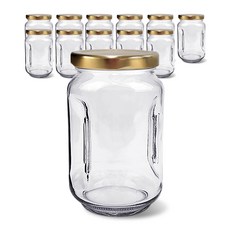 Mir Korea 附手把玻璃瓶柚子醬 1000 金色, 800ml, 12個