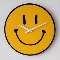 SweetHeart 靜音微笑掛鐘 300, 黃色 黑色
