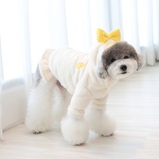 ITS DOG 寵物 Hug Me 鴨子防寒外套, 象牙白