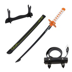 DAEHAN Ghost Blade Cosplay 玩具劍一輪四野京町 A L KAL-L12+腰帶黑色 KAL-BT01+支架套組, 混色