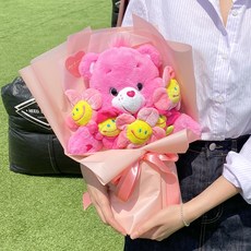 Care Bears假花玩偶花束+購物袋, 粉色