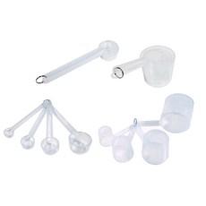 透明長柄量匙4件組 2入 + 量杯4件組 2入, 1套