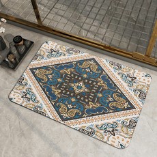 WIDHOME 復古情調民族風腳踏墊, 混色, 1個