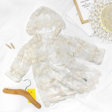 Bidan Gil女童款Mau連帽蕾絲浴袍外套