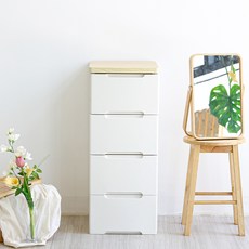 IRIS OHYAMA 愛麗思歐雅瑪 金屬滑軌四層收納櫃, 1個, 白色