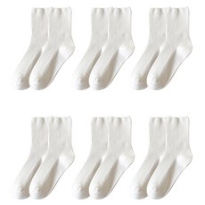 JOY MULTI 羅紋孕婦襪 白色, 6雙