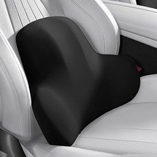 Secret 舒適記憶棉車用腰靠墊, 黑色, 1個