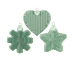 라라미즈 스펀지 아크릴 수세미 3종 세트 S04 초록색, 1세트