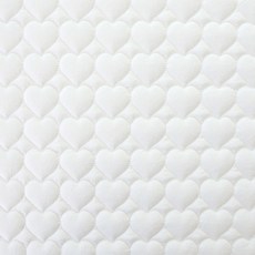 코튼빌 DTP 대폭 면20수 바이오워싱 하트누빔 패딩원단, 아이보리