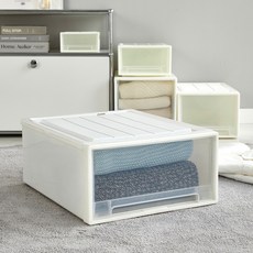 Modern House 可堆疊模組抽屜式滑動收納箱, 象牙白, 1個