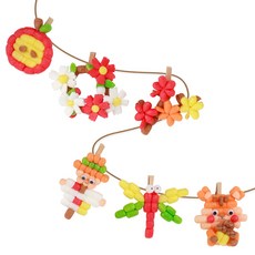 PLAYCORN 掛旗製作套組 4人份, 秋天好朋友, 1套