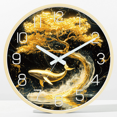 Marchenmond 靜音掛鐘 大型 40cm, 黃金發財樹 02