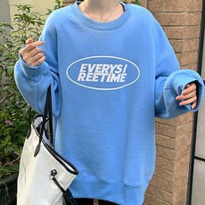 캐주얼 리타임 솔리드 컬러 루즈핏 임산부 맨투맨