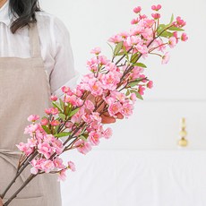 행복한마을 조화 내 마음의 봄 벚꽃, 2개, 핑크