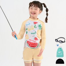 aquatica 防曬泳衣上下裝 AQA489 + 一般用泳鏡 5件組