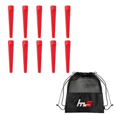 NAYASTYLE 高爾夫球釘 10入 + 專用收納袋組合 GFYP-185-5PU, 紅色(高爾夫球釘), 11個