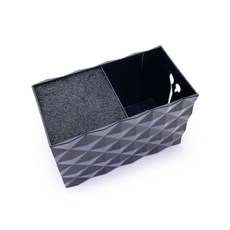 美髮沙龍剪刀插入式支架收納盒, 黑色, 1個