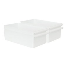 KAZT 把手收納盒 中, 白色, 4個