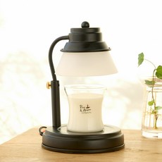 Aindy Magic Timer Candle Warmer+大豆蠟燭 150g 薰衣草香草套組, Lavender Vanilla, 黑色